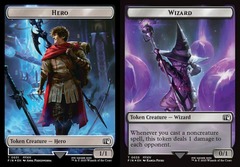 Hero (0031) // Wizard (0035) Double-Sided Token - Surge Foil